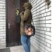 Сумочка петриковка ПТАШКА НА ЧЁРНОМ